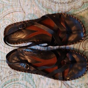 Ariat black wedge sandals size 8